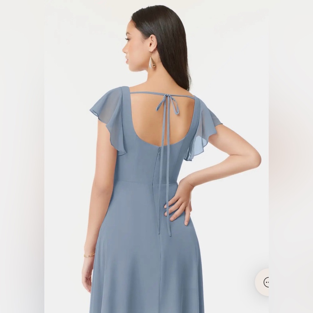Azazie Dusty Blue Bridesmaid dress size 8 - Picture 3 of 6